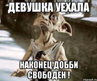 Девушка уехала Наконец Добби свободен !