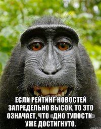  Если рейтинг новостей запредельно высок, то это означает, что «дно тупости» уже достигнуто.