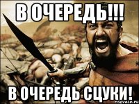 В очередь!!! В очередь сцуки!