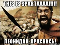 This Is Spartaaaa!!!!! Леонидик, проснись!