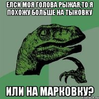 Елси моя голова рыжая,то я похожу больше на тыковку Или на марковку?