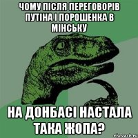 Чому після переговорів путіна і порошенка в мінську на донбасі настала така жопа?