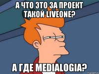 А что это за проект такой LiveOne? А где Medialogia?