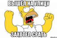 Вышел на улицу Захотел срать