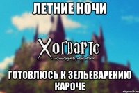 Летние Ночи Готовлюсь к зельеварению кароче