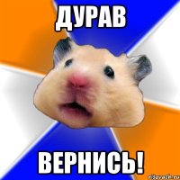 Дурав ВЕРНИСЬ!