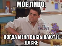 Моё лицо, Когда меня вызывают к доске