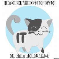 Кот-фрилансер это круто! Он спит по ночам =)