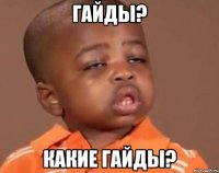 гайды? какие гайды?