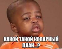  Какой такой коварный план...?