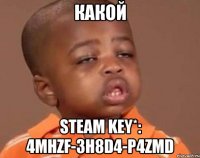 Какой Steam Key*: 4MHZF-3H8D4-P4ZMD