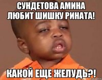 Сундетова Амина любит шишку Рината! Какой еще желудь?!