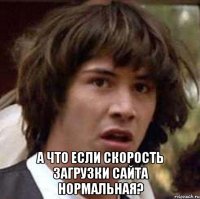  А что если скорость загрузки сайта нормальная?