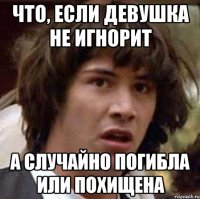 Что, если девушка не игнорит а случайно погибла или похищена