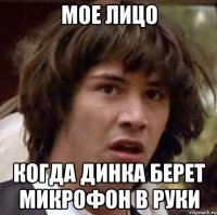 Мое лицо Когда Динка берет микрофон в руки