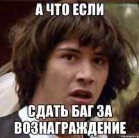 А что если сдать баг за вознаграждение