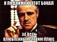 Я поднимаю этот бокал За всех влюбленных.Ставим плюс