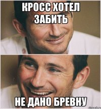 кросс хотел забить не дано бревну