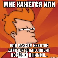 Мне кажется или Или Максим Никитин действительно любит Цветочек Джимми...