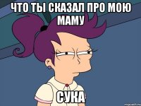 что ты сказал про мою маму сука