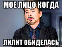 Мое лицо когда Лилит обиделась