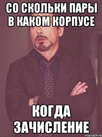 Со скольки пары в каком корпусе Когда зачисление