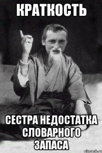 краткость сестра недостатка словарного запаса