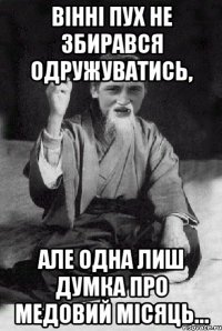 Вінні Пух не збирався одружуватись, але одна лиш думка про медовий місяць…