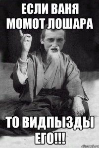 если ваня момот лошара то видпызды его!!!