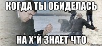 КОГДА ТЫ ОБИДЕЛАСЬ НА Х*Й ЗНАЕТ ЧТО