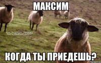 МАКСИМ КОГДА ТЫ ПРИЕДЕШЬ?