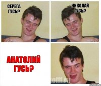 Серёга гусь? Николай гусь? Анатолий гусь?