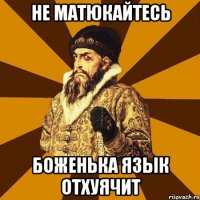 не матюкайтесь боженька язык отхуячит