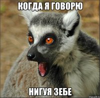 Когда я говорю Нигуя зебе