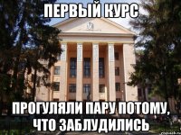 Первый курс Прогуляли пару потому, что заблудились
