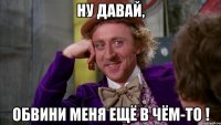 НУ ДАВАЙ, ОБВИНИ МЕНЯ ЕЩЁ В ЧЁМ-ТО !