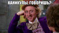 Каникулы, говоришь? 