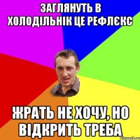ЗАГЛЯНУТЬ В ХОЛОДІЛЬНІК ЦЕ РЕФЛЄКС ЖРАТЬ НЕ ХОЧУ, НО ВІДКРИТЬ ТРЕБА