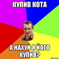 купив кота а нахуй я його купив?