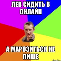 лев сидить в онлайн а марозиться не пише