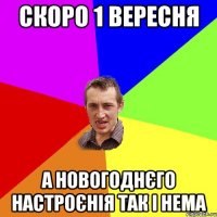 скоро 1 вересня а новогоднєго настроєнія так і нема