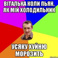 віталька коли пьян, як мій холодильник усяку хуйню морозить
