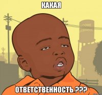 Какая ответственность ???