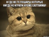 и где же те лошары которые нигде не играли кроме салтайма? 