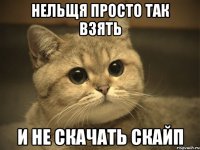 нельщя просто так взять и не скачать скайп