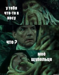 у тебя что-то в носу что ? моё щупольце