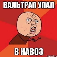 Вальтрап упал в навоз