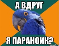 а вдруг я параноик?