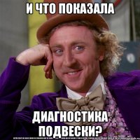 И ЧТО ПОКАЗАЛА ДИАГНОСТИКА ПОДВЕСКИ?