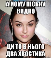 а йому піську видко ци то в нього два хвостика